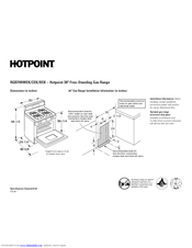 Hotpoint RGB790WEKWW Dimensions And Installation Information