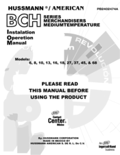 Hussmann BCH-45 Installation Manual