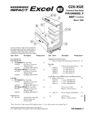 Hussmann impact Excel C2X-XGE Technical Data Sheet
