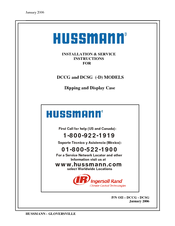 Hussmann DCCG-8-D Installation And Service Instructions Manual