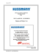 Hussmann DCCG-8 Installation And Service Instructions Manual