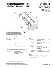 Hussmann Impact M1GLE-93 Technical Data Sheet