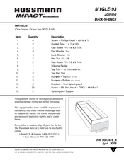 Hussmann Impact M1GLE-93 Assembly Manual