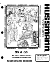Hussmann G6-FL Installation And Service Instructions Manual
