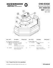 Hussmann IMPACT CW2-EXGE Technical Data Sheet