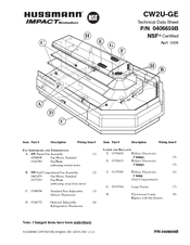 Hussmann IMPACT CW2U-GE Technical Data Sheet