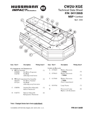 Hussmann IMPACT CW2U-XGE Technical Data Sheet