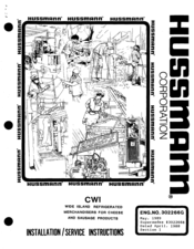 Hussmann CWI-8 Installation And Service Instructions Manual
