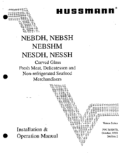 Hussmann NEBDH Installation & Operation Manual
