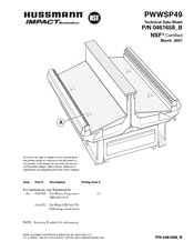 Hussmann Impact PWWSP49 Technical Data Sheet