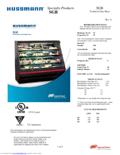 Hussmann SGB Technical Data Sheet