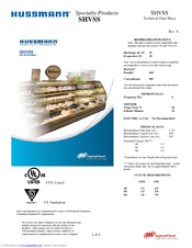 Hussmann SHVSS-C Technical Data Sheet