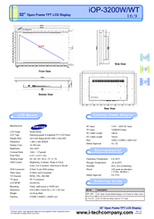 I-Tech UltraView iOP3200W Specifications