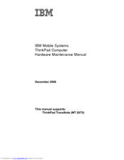 IBM ThinkPad TransNote Hardware Maintenance Manual