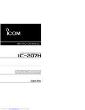 ICOM IC-207H Instruction Manual