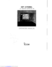 ICOM GP-270ML Operator's Manual