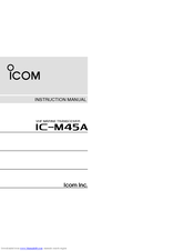 ICOM IC-M45A Instruction Manual