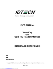 ID Tech VERSAKEY User Manual
