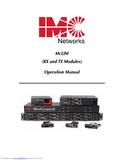 IMC Networks McLIM TX/FX Operation Manual