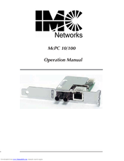 IMC Networks McPC 10/100 Operation Manual