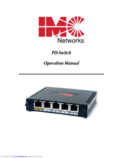 Imc Networks PD-Switch Operation Manual