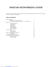 InFocus IN42 Networking Manual