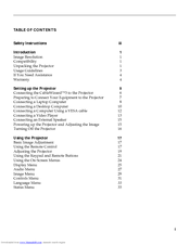 InFocus LP 750 LiteMount User Manual