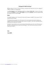 FTDI SpitFIRE III Supplementary Manual