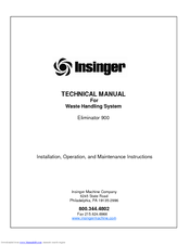 Insinger Eliminator 900 Technical Manual