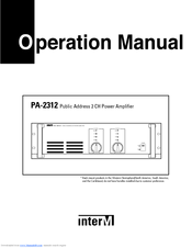 Inter-m PA-2312 Operation Manual