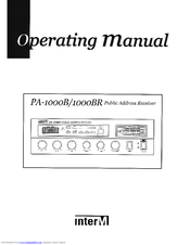 Inter-m PA-1000BR Operating Manual