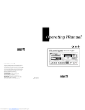 Inter-m PA-2200 Operating Manual