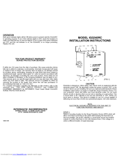 Intermatic IG3240RC Installation Instructions