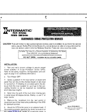 Intermatic PG1000 Series Installation Instructions And Operation Manual