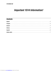Intermec 1514 Supplementary Manual