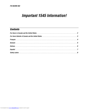 Intermec Sabre 1545 Supplementary Manual