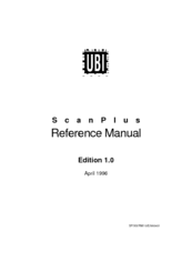 UBI ScanPlus XP Reference Manual