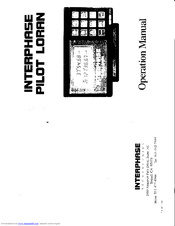 Interphase Pilot Loran Operation Manual