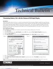 Itronix GoBook III Product Support Bulletin