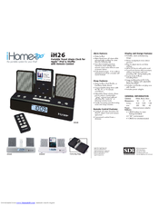 iHome290 iH 26 Specifications