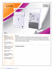 iLive IJ308W Specification Sheet