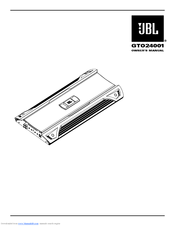 JBL GTO24001 Owner's Manual