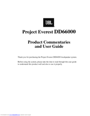 JBL DD66000RW-EVEREST II [DD66000RW] User Manual