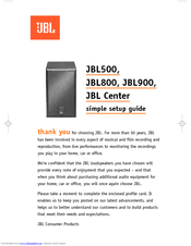 JBL JBL CENTER Install Manual