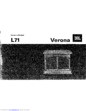 JBL L71 Verona Owner's Manual