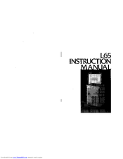 JBL L65 Instruction Manual