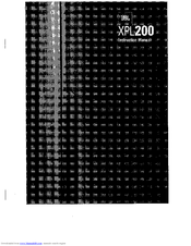 JBL XPL200 Instruction Manual