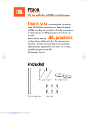 JBL SCS SAT 300 Install Manual