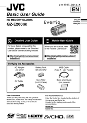 JVC GZ-E200 U Basic User's Manual
