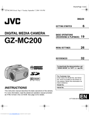 JVC GZMC200 - Everio 2MP 4GB Microdrive Camcorder Instruction Manual